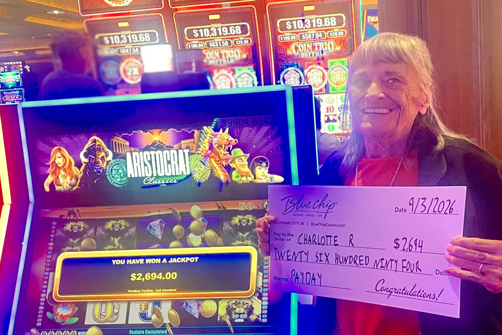 Big Slot Machine Winners | Blue Chip Casino Hotel Spa